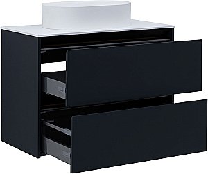 Тумба с раковиной Allen Brau Activity 90 1.34005.AM антрацит матовый/черный брашированный для ванной в интернет-магазине Sanbest