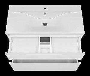 Тумба с раковиной Misty Лаки -100 П-Лак-01100-0112Я белая для ванной в интернет-магазине Sanbest