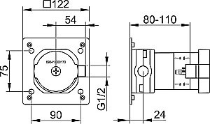 Вентиль запорный KEUCO IXMO 59541010202 хром купить в интернет-магазине сантехники Sanbest