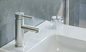 Смеситель для раковины Dorff Logic D3002100SS сталь купить в интернет-магазине сантехники Sanbest