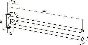 Полотенцедержатель AM.PM Bliss L A5532664 купить в интернет-магазине сантехники Sanbest