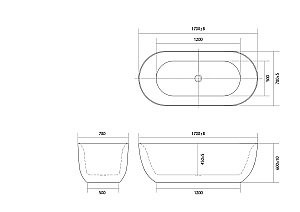 Ванна Aquatek Афина 170x78 AQ-44778 белая купить в интернет-магазине Sanbest