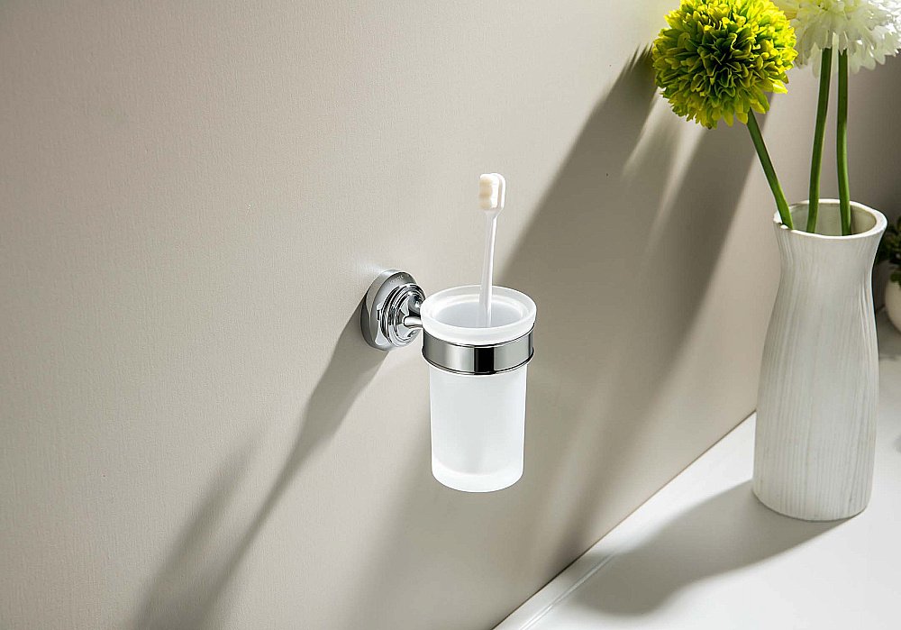 Стакан Aquatek Классик AQ4527CR стекло матовое/хром купить в интернет-магазине сантехники Sanbest