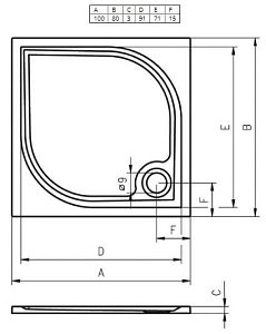 Душевой поддон Riho Kolping DB31 100x80 купить в интернет-магазине Sanbest