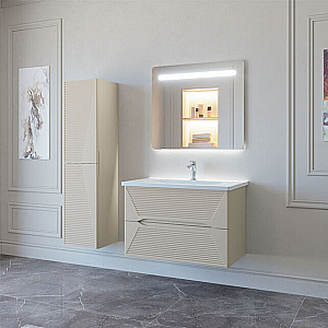 Тумба с раковиной Caprigo Modo-Terza 80 с интегрированной ручкой, цвет на выбор для ванной в интернет-магазине Sanbest
