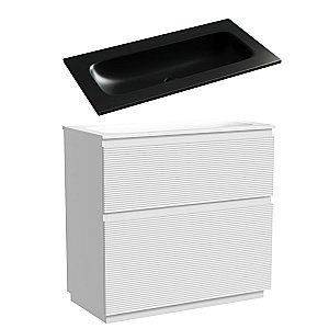 Тумба с раковиной Sancos FOLK Floor FL90FW/CN7019MBWx 90 Bianco для ванной в интернет-магазине Sanbest