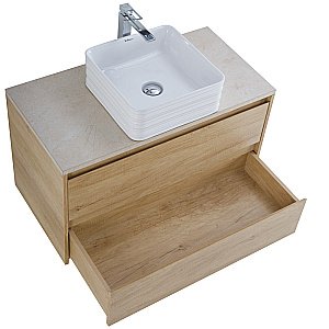 Тумба с раковиной и столешницей BelBagno KRAFT 80 Rovere Nebrasca Nature для ванной в интернет-магазине Sanbest