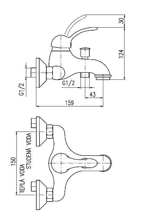 Смеситель для ванны Rav-Slezak LABE L054.5BZ купить в интернет-магазине сантехники Sanbest