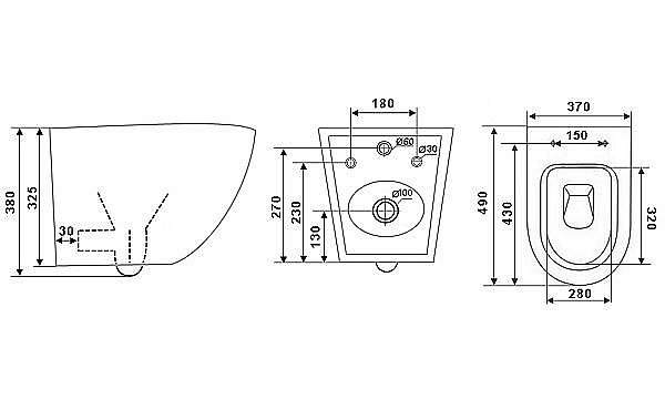Унитаз подвесной TIMO KULO TK-403МВ безободковый, с крышкой микролифт, черный матовый купить в интернет-магазине Sanbest