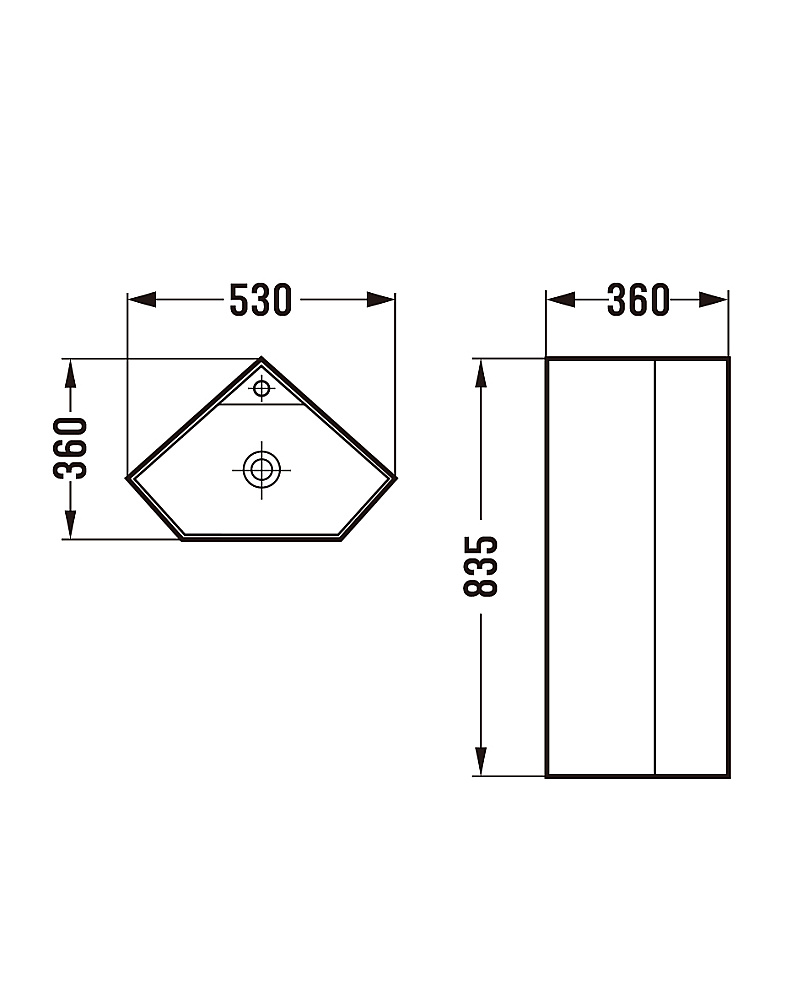 Напольная раковина SantiLine 53 SL-4026 белая купить в интернет-магазине Sanbest