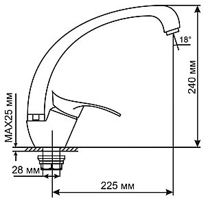 Смеситель для кухни MIXLINE ML 522125 купить в интернет-магазине сантехники Sanbest