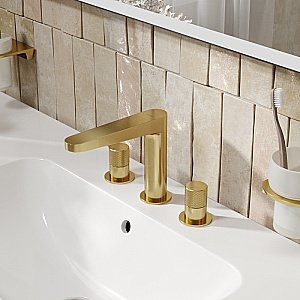 Смеситель для раковины WasserKRAFT Schunter 8235 золото матовое купить в интернет-магазине сантехники Sanbest