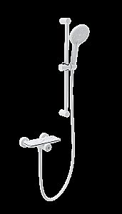 Смеситель для душа с гарнитуром WONZON & WOGHAND ClickPlate, Белый матовый (WW-B2052-A-MW) купить в интернет-магазине сантехники Sanbest