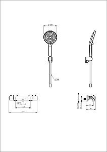 Смеситель для душа с термостатом WONZON & WOGHAND INN 3 WW-B2065-A-CR хром купить в интернет-магазине сантехники Sanbest