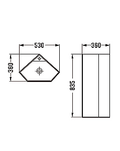 Напольная раковина SantiLine 53 SL-4026 белая купить в интернет-магазине Sanbest