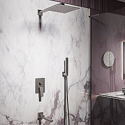 Душевая система Vincea Puro VSFW-5P1GM вороненая сталь купить в интернет-магазине сантехники Sanbest