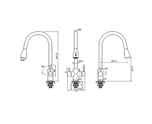 Смеситель для кухни Paulmark Lange La214212-CR хром купить в интернет-магазине сантехники Sanbest