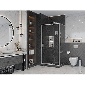 Душевой уголок Ambassador Elysium KX 111021103KX-90KX 90х90 стекло прозрачное/профиль хром купить в интернет-магазине Sanbest