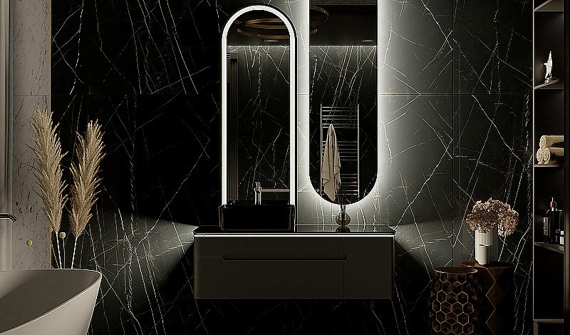 Тумба с раковиной Jorno Shine 120 антрацит для ванной в интернет-магазине Sanbest