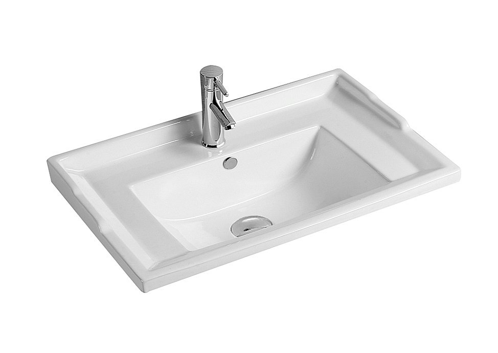 Раковина врезная сверху SantiLine 60 SL-2112 белая купить в интернет-магазине Sanbest