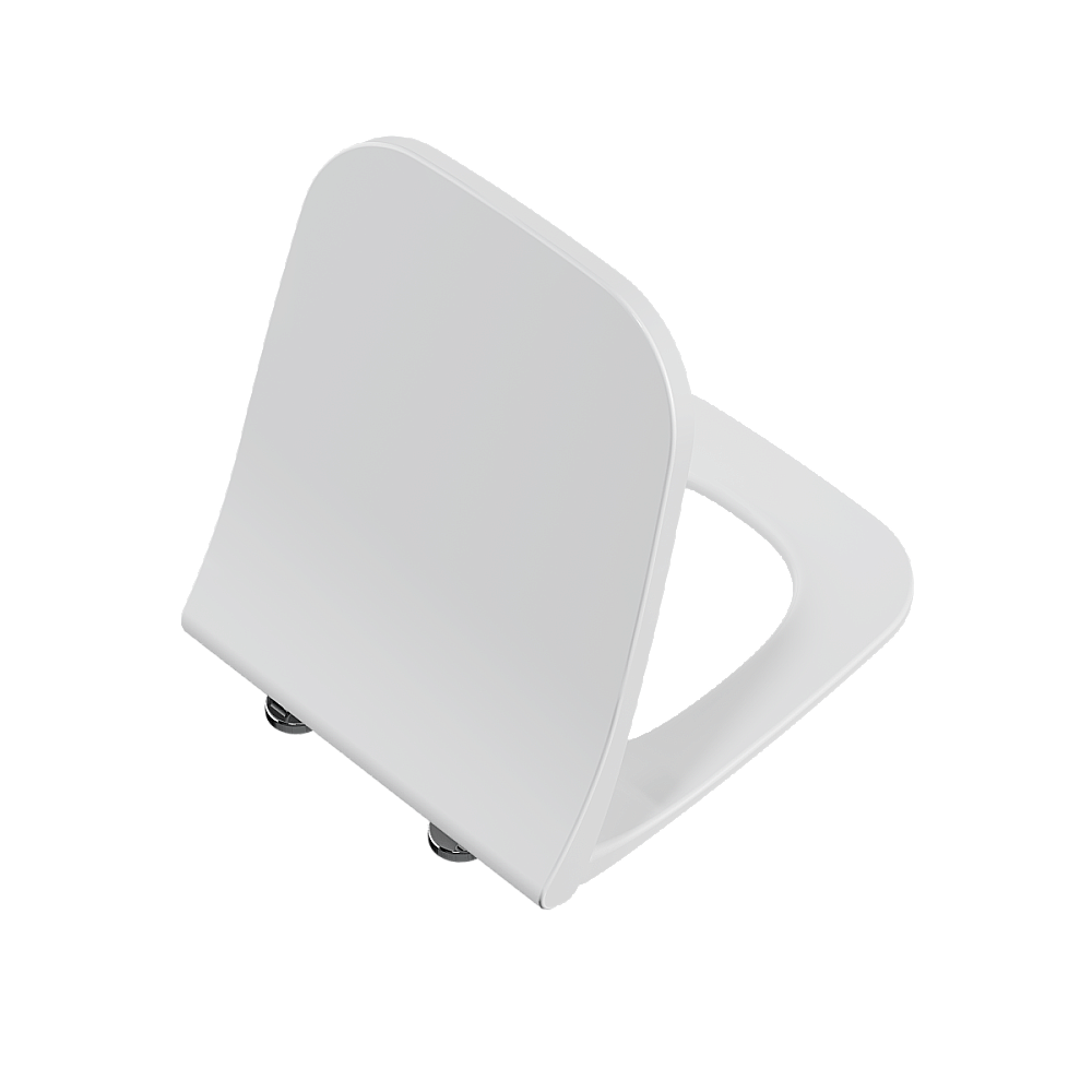 Унитаз подвесной VitrA Shift 9855B003-7206 с инсталляцией, с сиденьем микролифт, безободковый, белый/клавиша хром купить в интернет-магазине Sanbest