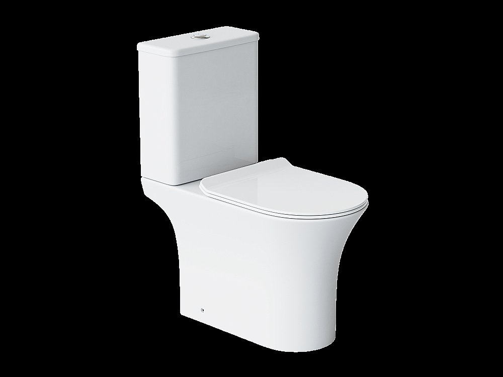 Унитаз напольный Laguraty 1217A безободковый, с крышкой микролифт, с бачком купить в интернет-магазине Sanbest
