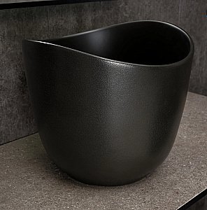 Раковина накладная Gid Creativo 36 N9303bg 53378 черная графит купить в интернет-магазине Sanbest