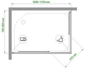 Душевой уголок Royal Bath RB8110HPD-C 110х80 матовый купить в интернет-магазине Sanbest