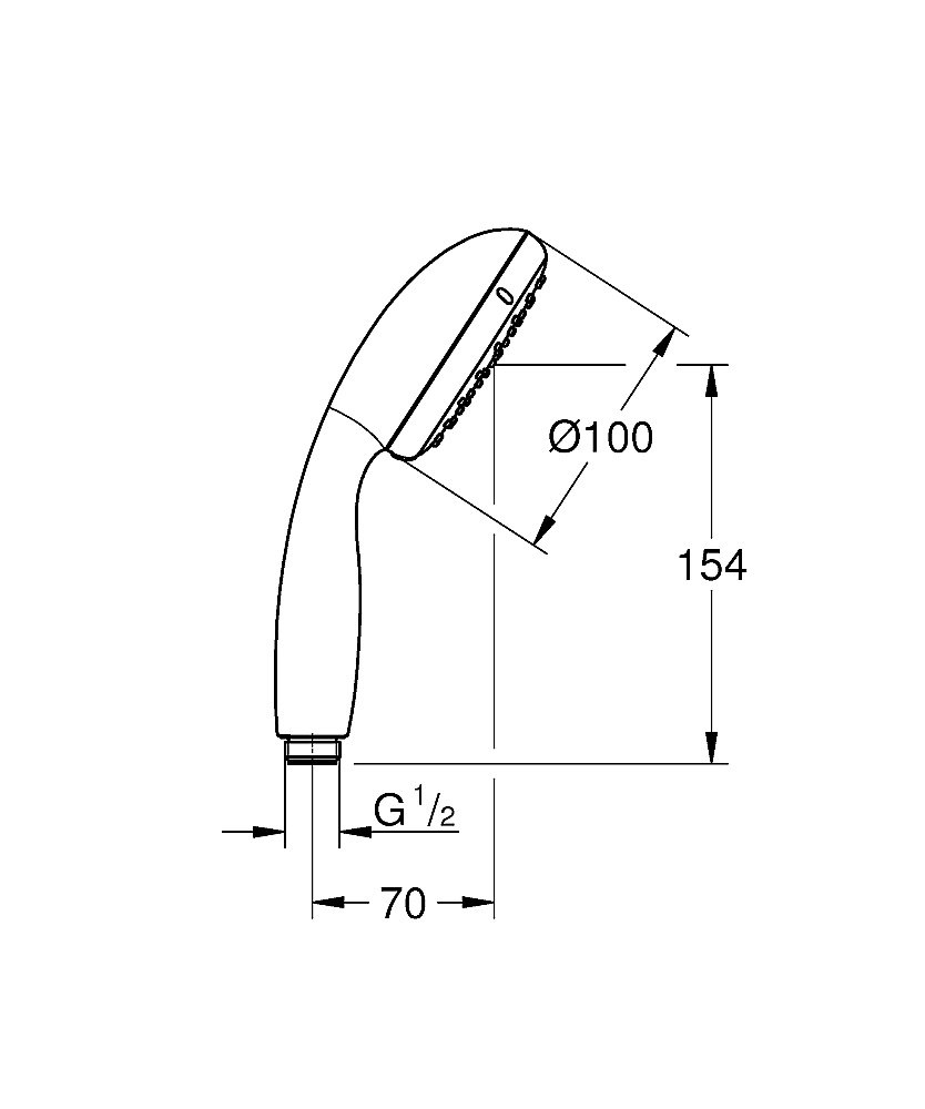Душевая лейка Grohe Tempesta 27923001 хром купить в интернет-магазине сантехники Sanbest