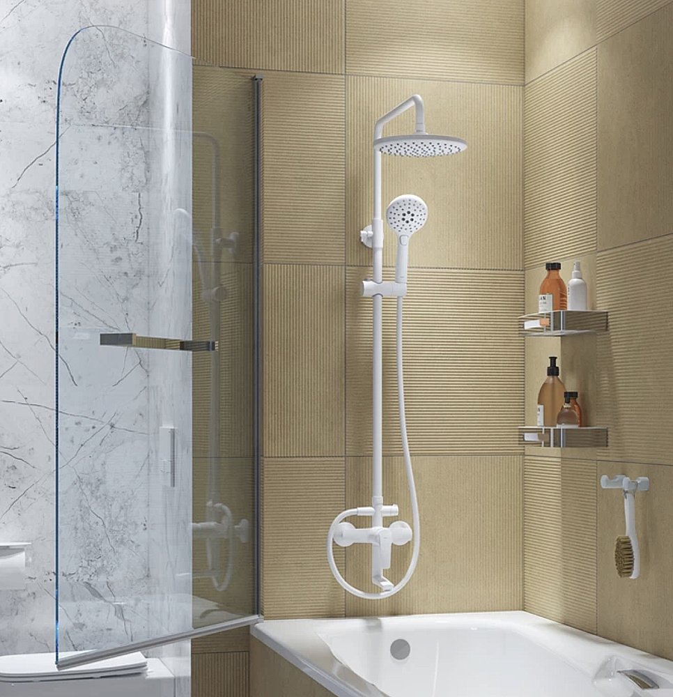 Душевая система Iddis Ray RAYWT3Fi06 белый матовый купить в интернет-магазине сантехники Sanbest