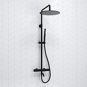 Душевая система WasserKraft Elbe 7400 SET2692 Thermo черный Soft-touch купить в интернет-магазине сантехники Sanbest