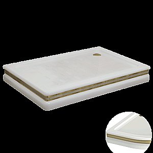 Душевой поддон Migliore DIADEMA 27605 82х122 белый, декор золото правый купить в интернет-магазине Sanbest