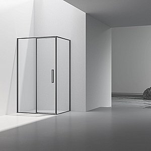 Душевой уголок Vincea Slim 8mm VSR-4SLP9012CLGM 120x90 профиль вороненая сталь/стекло прозрачное купить в интернет-магазине Sanbest