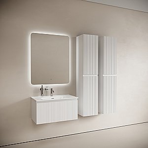 Тумба с раковиной Sancos CODE CD80W/CN13002 80 белая для ванной в интернет-магазине Sanbest