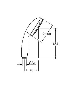 Душевая лейка Grohe Tempesta 27923001 хром купить в интернет-магазине сантехники Sanbest