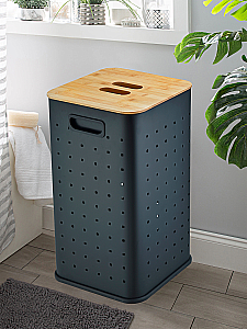 Корзина для белья WeltWasser Nansy 55 10000013377 черная матовая купить в интернет-магазине сантехники Sanbest