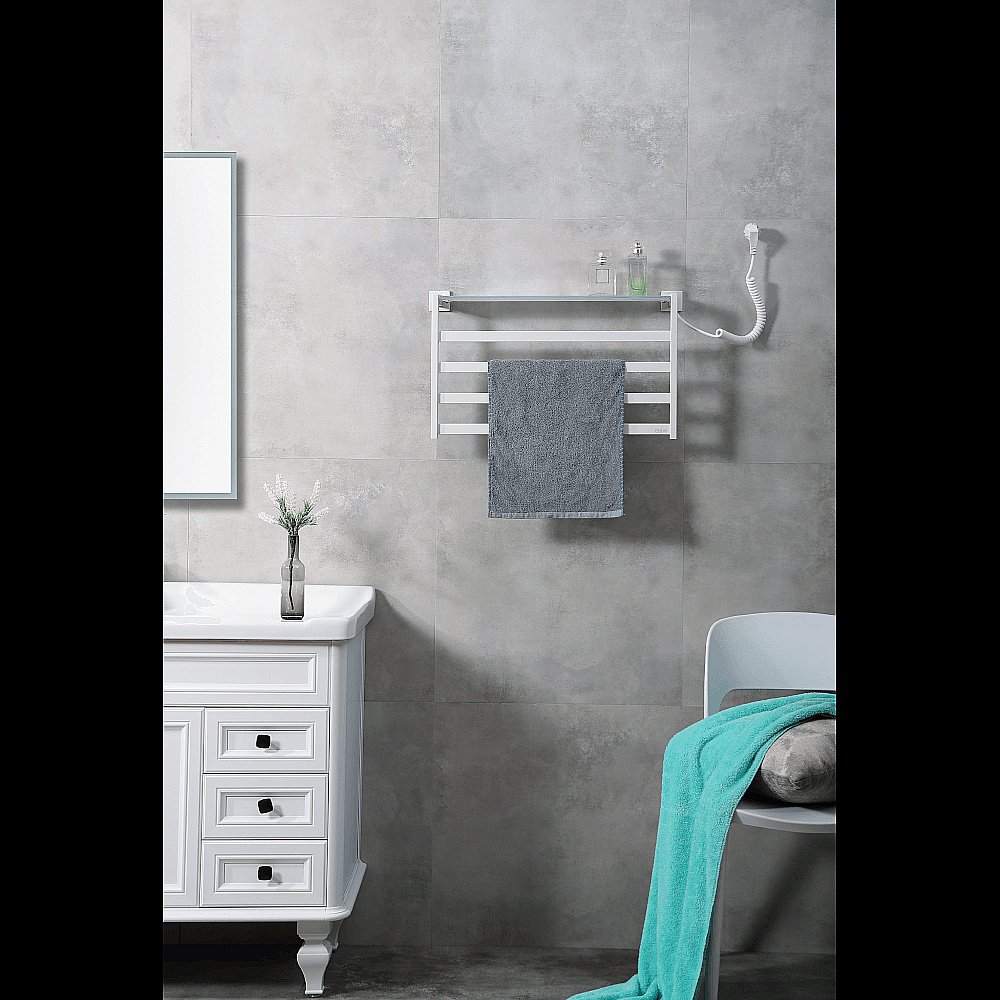 Электрический полотенцесушитель Black&White Universe N-333W купить в интернет-магазине сантехники Sanbest