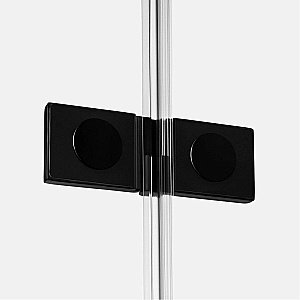 Душевая дверь NEW TRENDY NEW RENOMA BLACK D-0193A/D-0194A 80 стекло прозрачное/профиль черный купить в интернет-магазине Sanbest