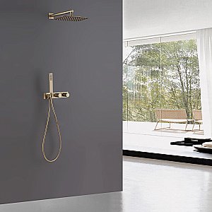 Душевая система Abber Rund AF8718G золото матовое купить в интернет-магазине сантехники Sanbest