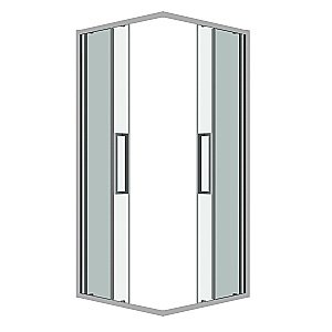 Душевой уголок Grossman Cosmo 300.K33.02.8080.10.00 80x80 стекло прозрачное/профиль хром купить в интернет-магазине Sanbest