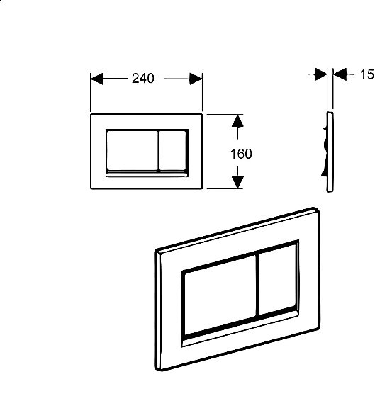 Кнопка смыва Boheme Gold 655 купить в интернет-магазине сантехники Sanbest