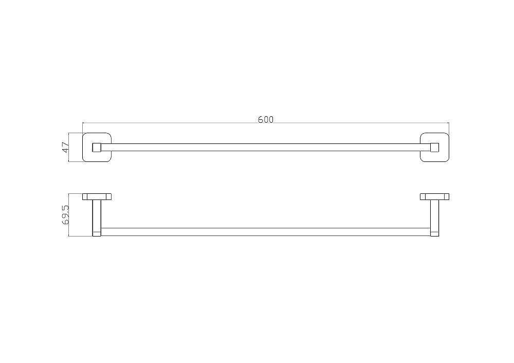 Вешалка для полотенец WONZON & WOGHAND STILL, Хром (WW-6612) купить в интернет-магазине сантехники Sanbest