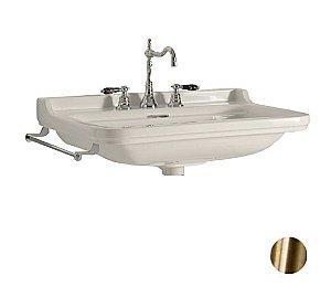 Раковина Kerasan Waldorf 80 4141K1bi*3+811393br белая, заглушка бронза купить в интернет-магазине Sanbest