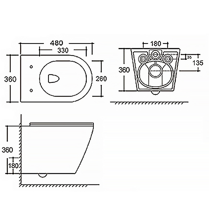 Инсталляция для унитаза Azario AZ-8010-1000 купить в интернет-магазине сантехники Sanbest