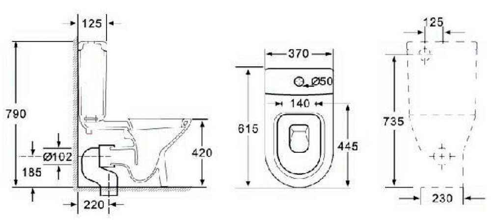 Унитаз-компакт Orans Ceramic OLS-WM9907 безободковый, с бачком, цывс крышкой микролифт купить в интернет-магазине Sanbest