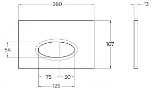 Кнопка для инсталляции BelBagno BB052BL купить в интернет-магазине сантехники Sanbest