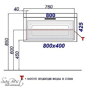 Тумба с раковиной AQWELLA Empire 80 Т8/W для ванной в интернет-магазине Sanbest