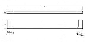Полотенцедержатель Cezares SLIDER-TH-60-IN сатин купить в интернет-магазине сантехники Sanbest