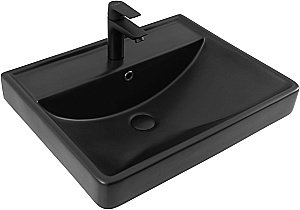 Тумба с раковиной Aquanet Вега 60 344121+329247 белая глянцевая для ванной в интернет-магазине Sanbest