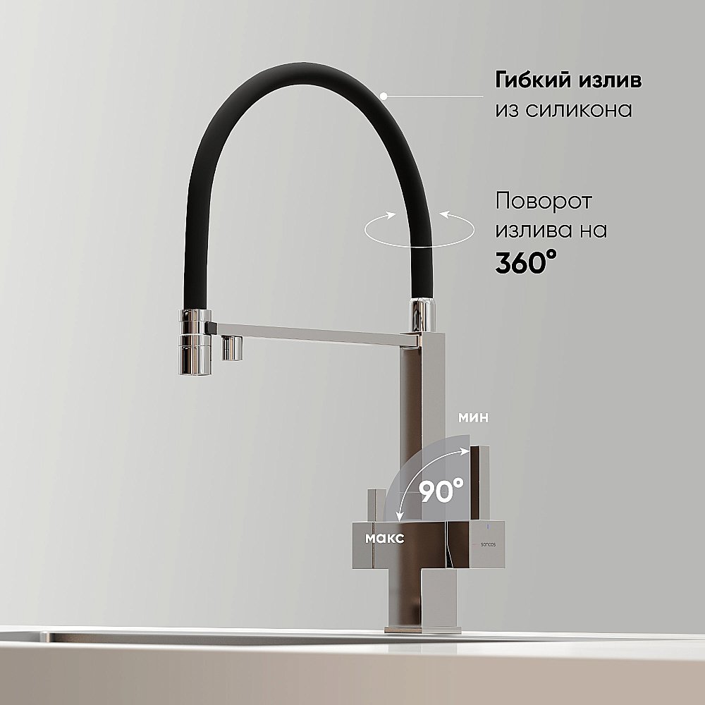 Смеситель для кухни Sancos Moro SC4006CH хром купить в интернет-магазине сантехники Sanbest